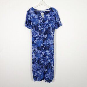 Blue Floral Maxi Dress